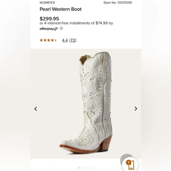 Like new Ariat Pearl Western Boots